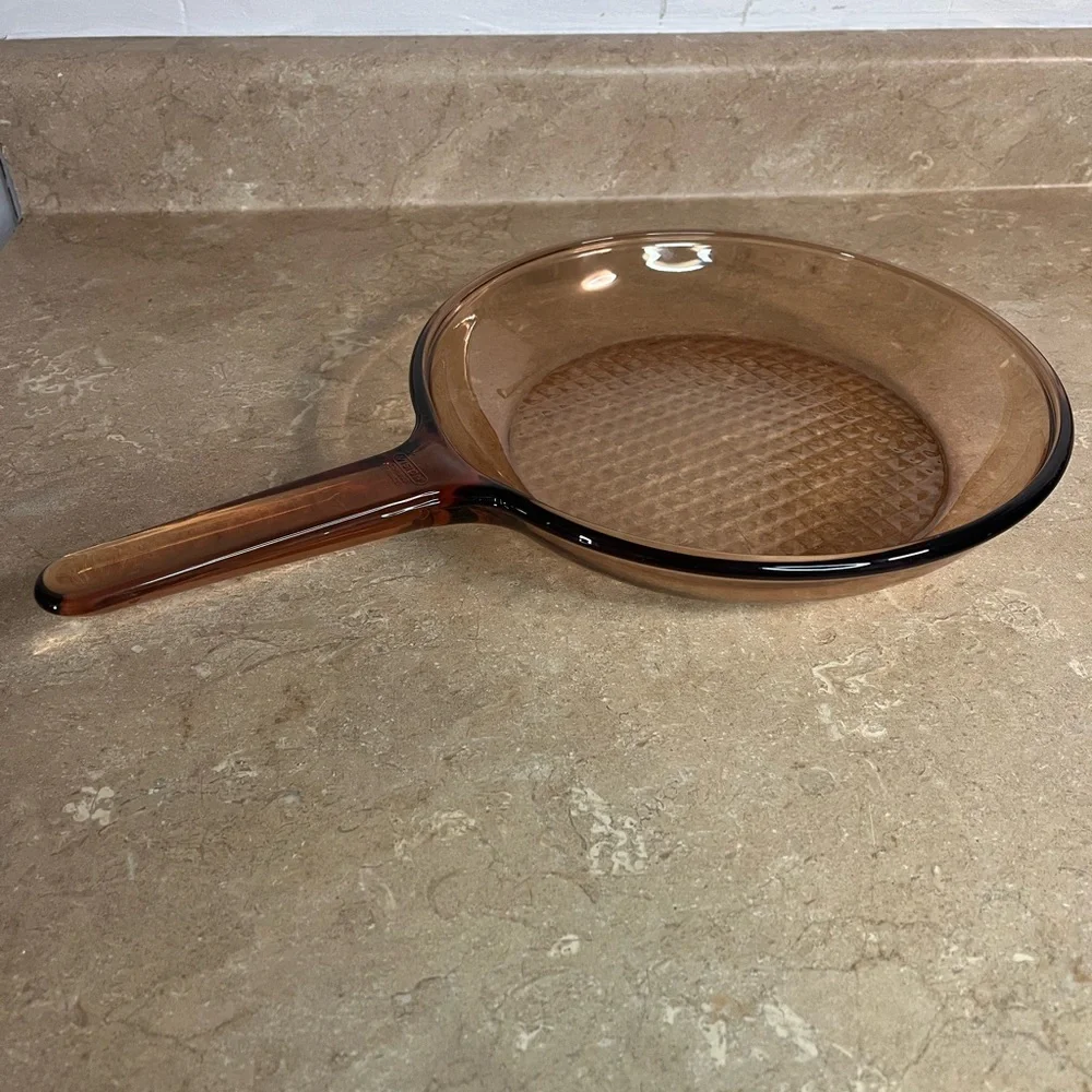 Visions Corningware Amber Glass Skillet